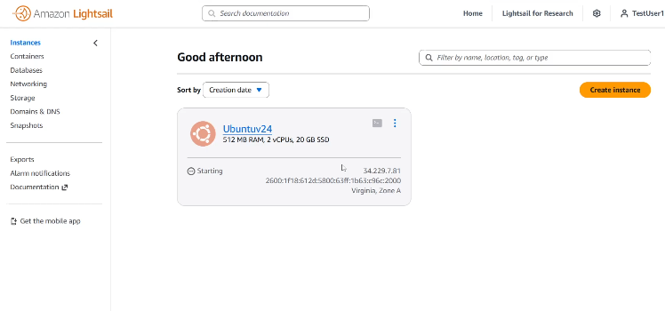 AWS Lightsail, VPS sederhana untuk pemula di AWS.