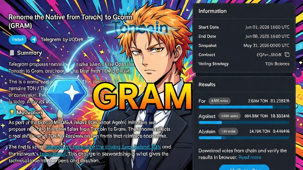 Resmi! Token Kripto TON Berubah Nama Menjadi GRAM, Apa Dampaknya? 1 Token Kripto TON Berubah Nama Menjadi GRAM